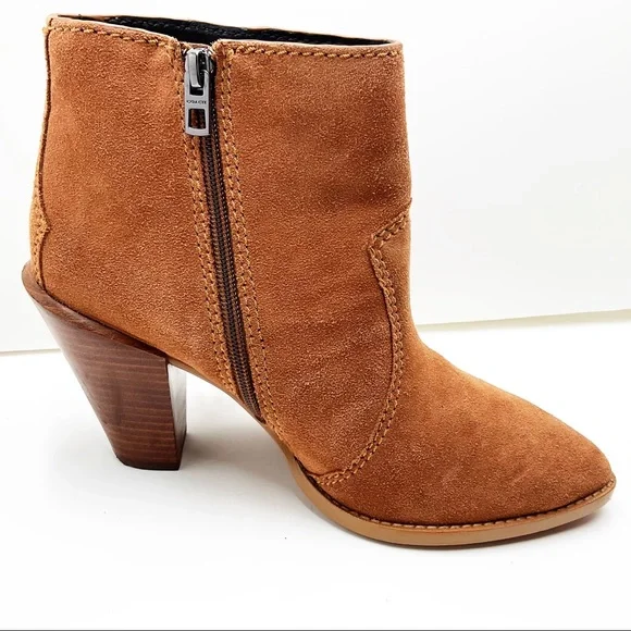{COACH} Westyn Suede Fringe with Studs Booties